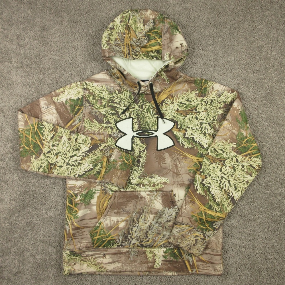 Under Armour Sweater Womens Medium Camouflage Hunting Pullover Hoodie Sweatshirt